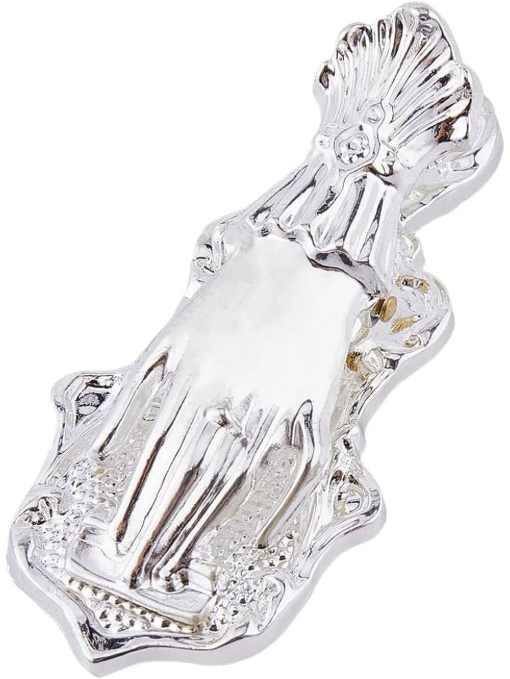 Vintage Lady's Hand Book Clip 3D Metal Antique Silver Alloy Traveler Notebook Jo - Picture 7 of 8